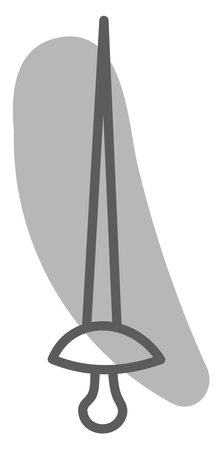 Sharp sword, illustration, vector on a white background.のイラスト素材