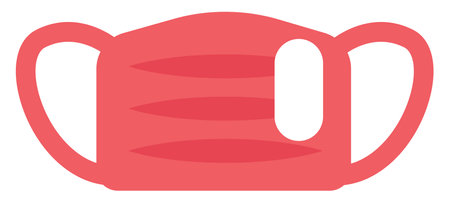 Protective face mask, illustration, vector on a white background.のイラスト素材