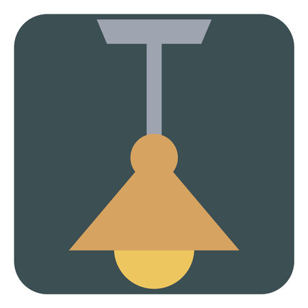 Ceiling light, illustration, vector on a white background.のイラスト素材