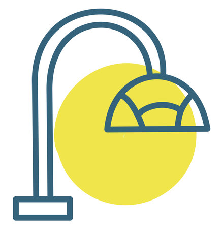 Room decoration lamp, illustration, vector on a white background.のイラスト素材