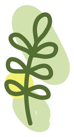 Tropical leaf, illustration, vector on a white background.のイラスト素材