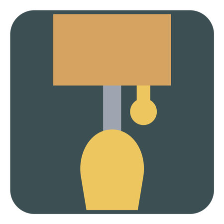 Night stand lamp, illustration, vector on a white background.のイラスト素材