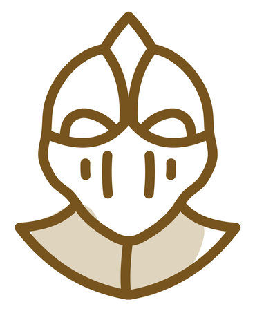 Medieval knight, illustration, vector on a white background.のイラスト素材