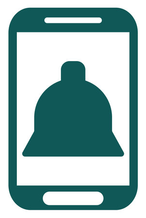 Smartphone notifications, illustration, vector on a white background.のイラスト素材