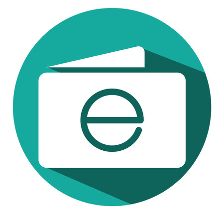 E wallet payment, illustration, vector on a white background.のイラスト素材