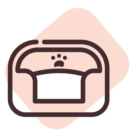 Pet bed, illustration, vector on a white background.のイラスト素材