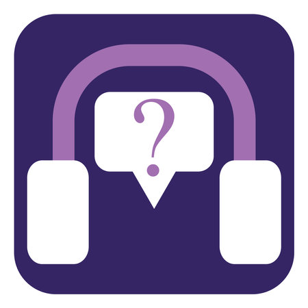 Podcast question and answer, illustration, vector on a white background.のイラスト素材