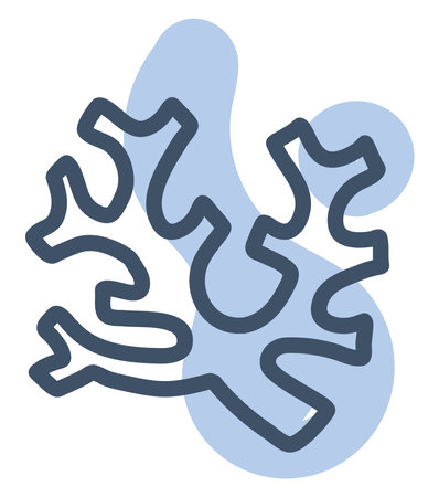 Sea coral, illustration, vector on a white background.のイラスト素材