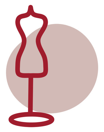 Sewing model, illustration, vector on a white background.のイラスト素材
