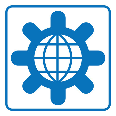 Global development settings, illustration, vector on a white background.のイラスト素材