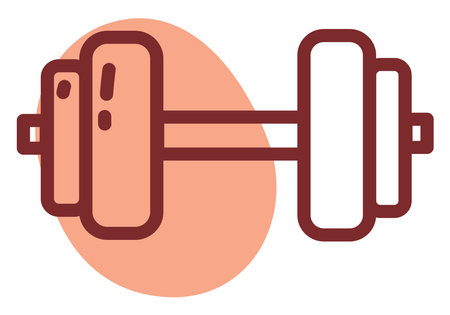 Gym dumbbells, illustration, vector on a white background.のイラスト素材