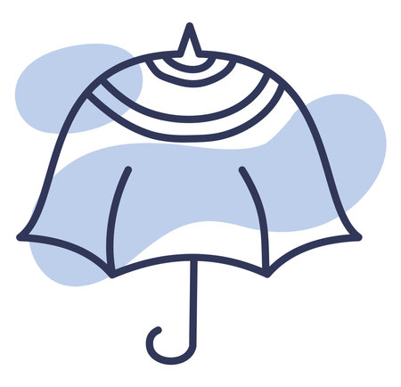 Open Umbrella, illustration, vector on a white background.のイラスト素材