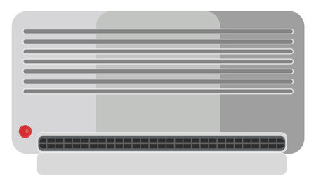 Air conditioner, illustration, vector on a white background.のイラスト素材
