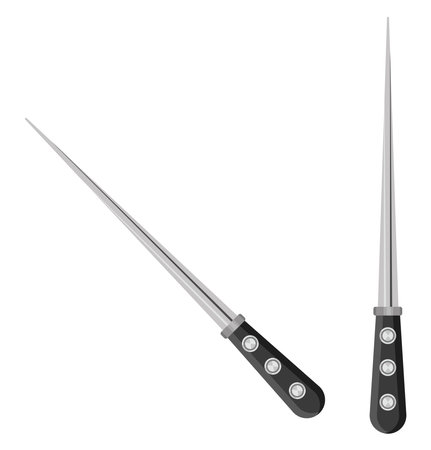 Black ice pick, illustration, vector on a white background.のイラスト素材