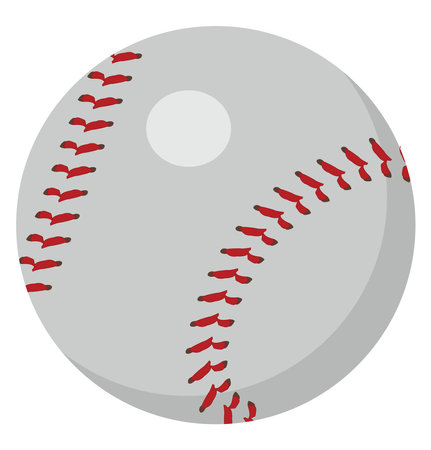 American baseball ball, illustration, vector on a white background.のイラスト素材