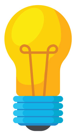 Electric lightbulb, illustration, vector on a white background.のイラスト素材