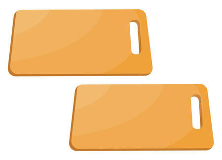 Kitchen chopping board, illustration, vector on a white background.のイラスト素材