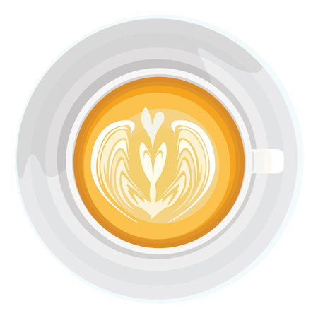Coffee art, illustration, vector on a white background.のイラスト素材