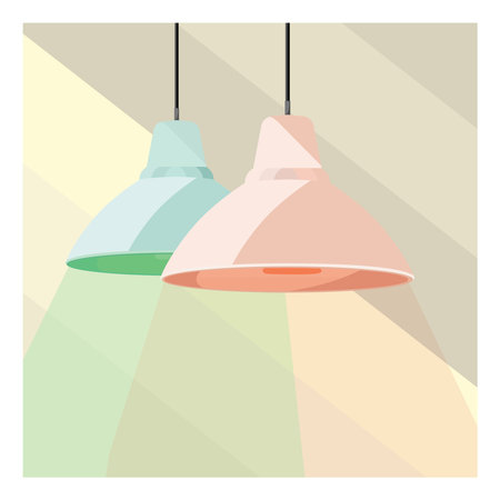 Colored lamps, illustration, vector on a white background.のイラスト素材
