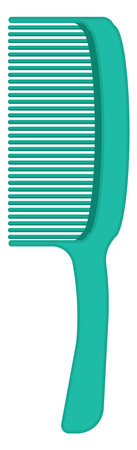 Blue hair comb, illustration, vector on a white background.のイラスト素材