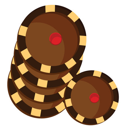 Chocolate cookies, illustration, vector on a white background.のイラスト素材