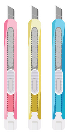 Utility knife, illustration, vector on a white background.のイラスト素材