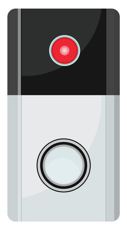 Digital doorbell, illustration, vector on a white background.のイラスト素材