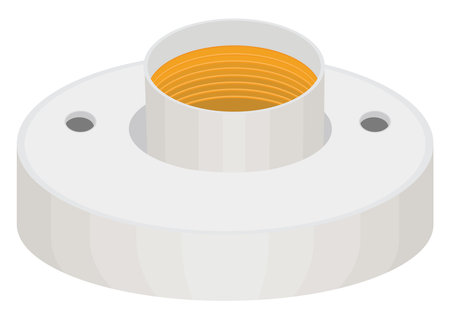 Electric bulb holder, illustration, vector on a white background.のイラスト素材