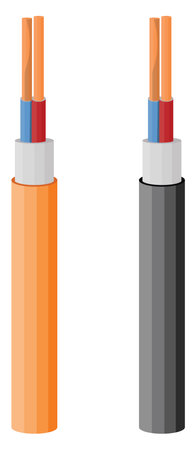 Electric wires, illustration, vector on a white background.のイラスト素材