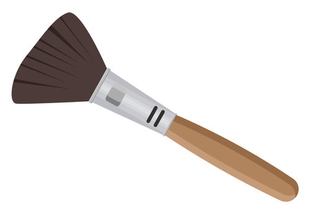 Face powder brush, illustration, vector on a white background.のイラスト素材