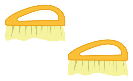 Floor brushes, illustration, vector on a white background.のイラスト素材