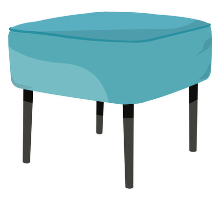 Blue footrest, illustration, vector on a white background.のイラスト素材