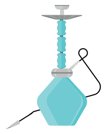 Blue hukka, illustration, vector on a white background.のイラスト素材