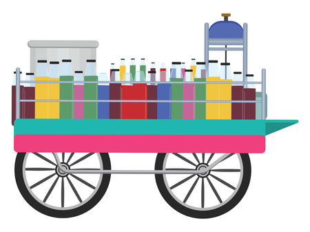 Ice gola machine, illustration, vector on a white background.のイラスト素材