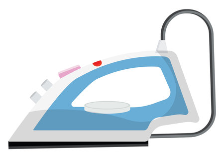 Old clothing iron, illustration, vector on a white background.のイラスト素材