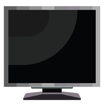 LCD Television, illustration, vector on a white background.のイラスト素材