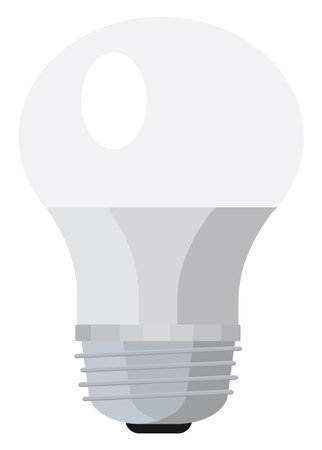White ledbulb, illustration, vector on a white background.のイラスト素材