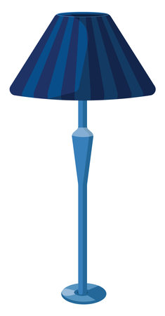 Blue reading lamp, illustration, vector on a white background.のイラスト素材