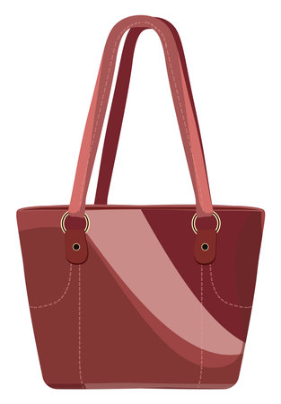 Brown ladypurse, illustration, vector on a white background.のイラスト素材