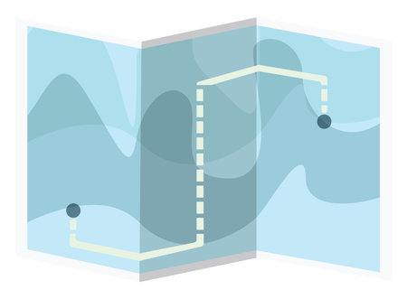 Road map, illustration, vector on a white background.のイラスト素材