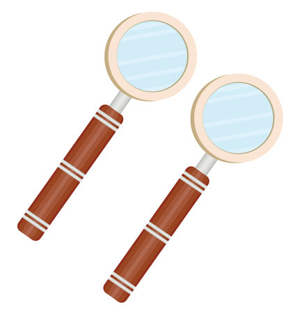 Magnifier glass, illustration, vector on a white background.のイラスト素材
