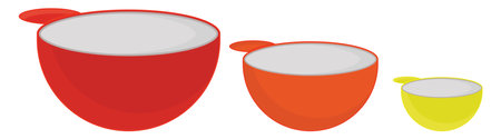 Measuring cups, illustration, vector on a white background.のイラスト素材