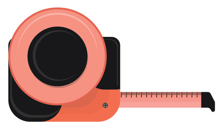 Measuring tap, illustration, vector on a white background.のイラスト素材