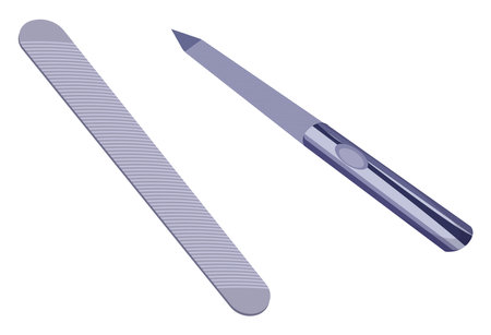 Nail files, illustration, vector on a white background.のイラスト素材