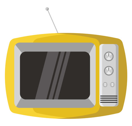 Small old TV, illustration, vector on a white background.のイラスト素材