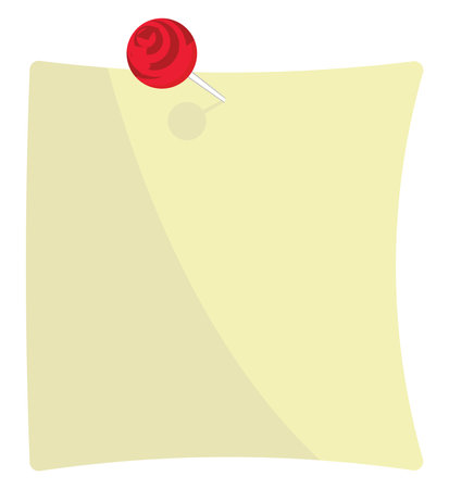Paper note, illustration, vector on a white background.のイラスト素材