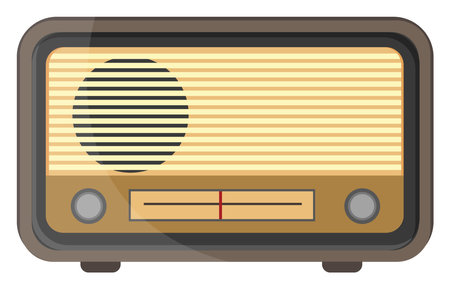 Wireless radio, illustration, vector on a white background.のイラスト素材
