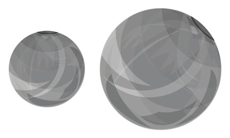 Shot put balls, illustration, vector on a white background.のイラスト素材