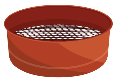 Orange sieve, illustration, vector on a white background.のイラスト素材