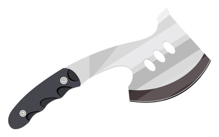 Heavy metal ax, illustration, vector on a white background.のイラスト素材